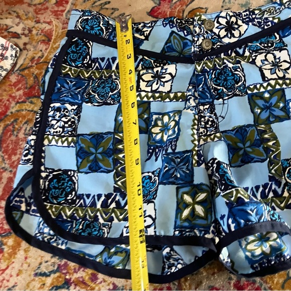 Vintage Rusty Board Shorts Juniors Size 1 Floral Y2K Millennial Green Blue Beach - Picture 5 of 9